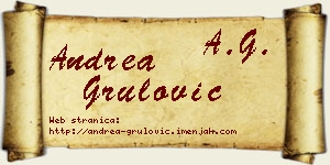 Andrea Grulović vizit kartica